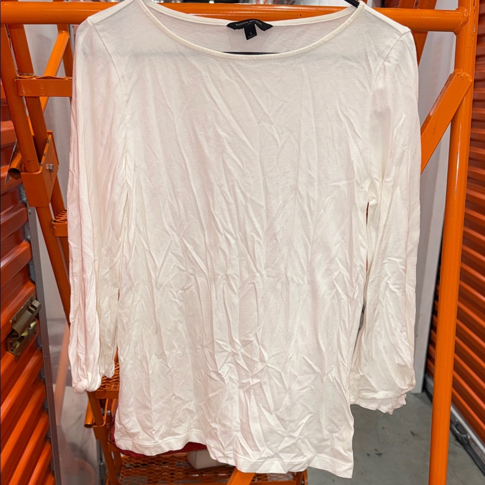 Banana Republic White Long Sleeve Women's Top